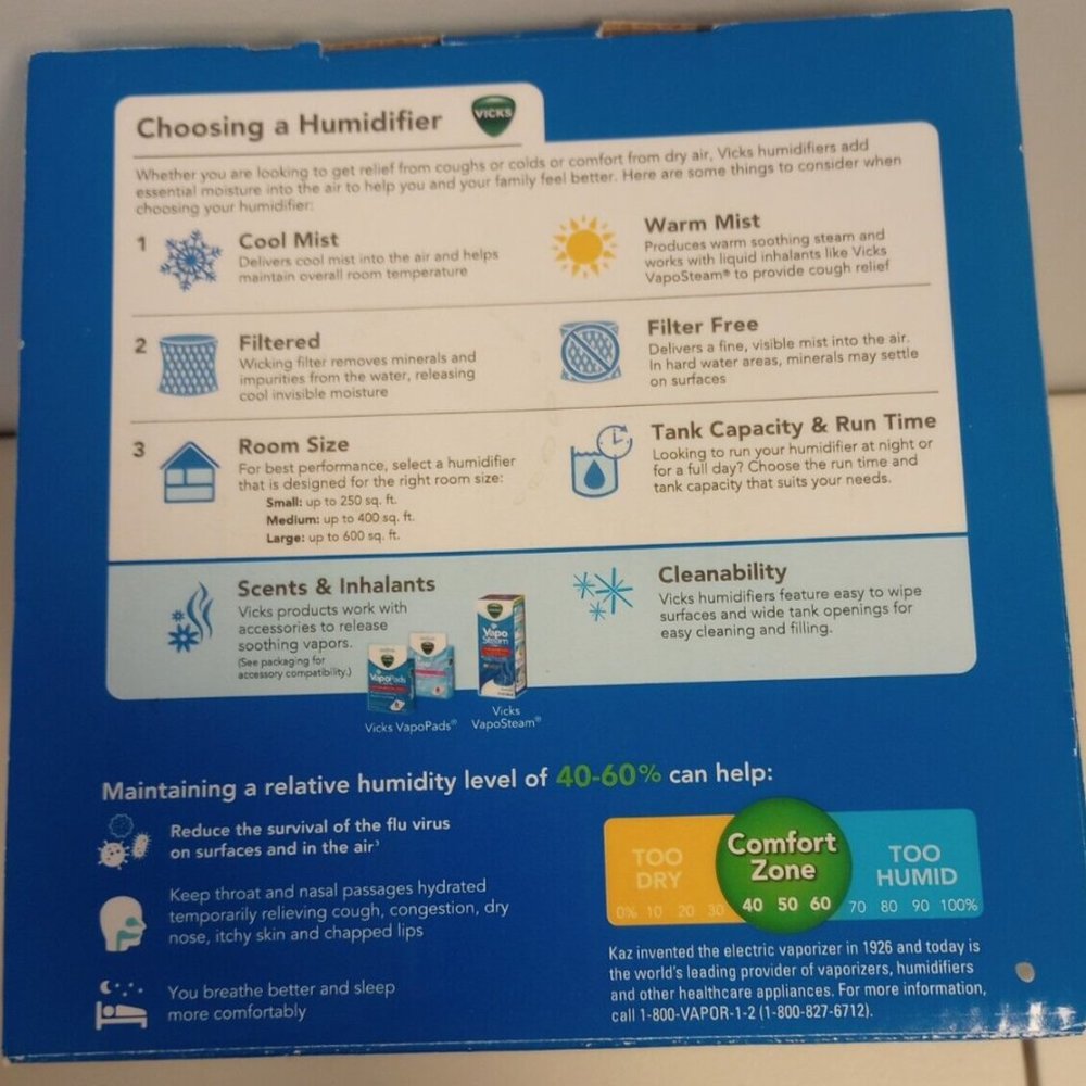 Vicks Mini Filter Free Cool Mist Humidifier - Picture 2 of 3
